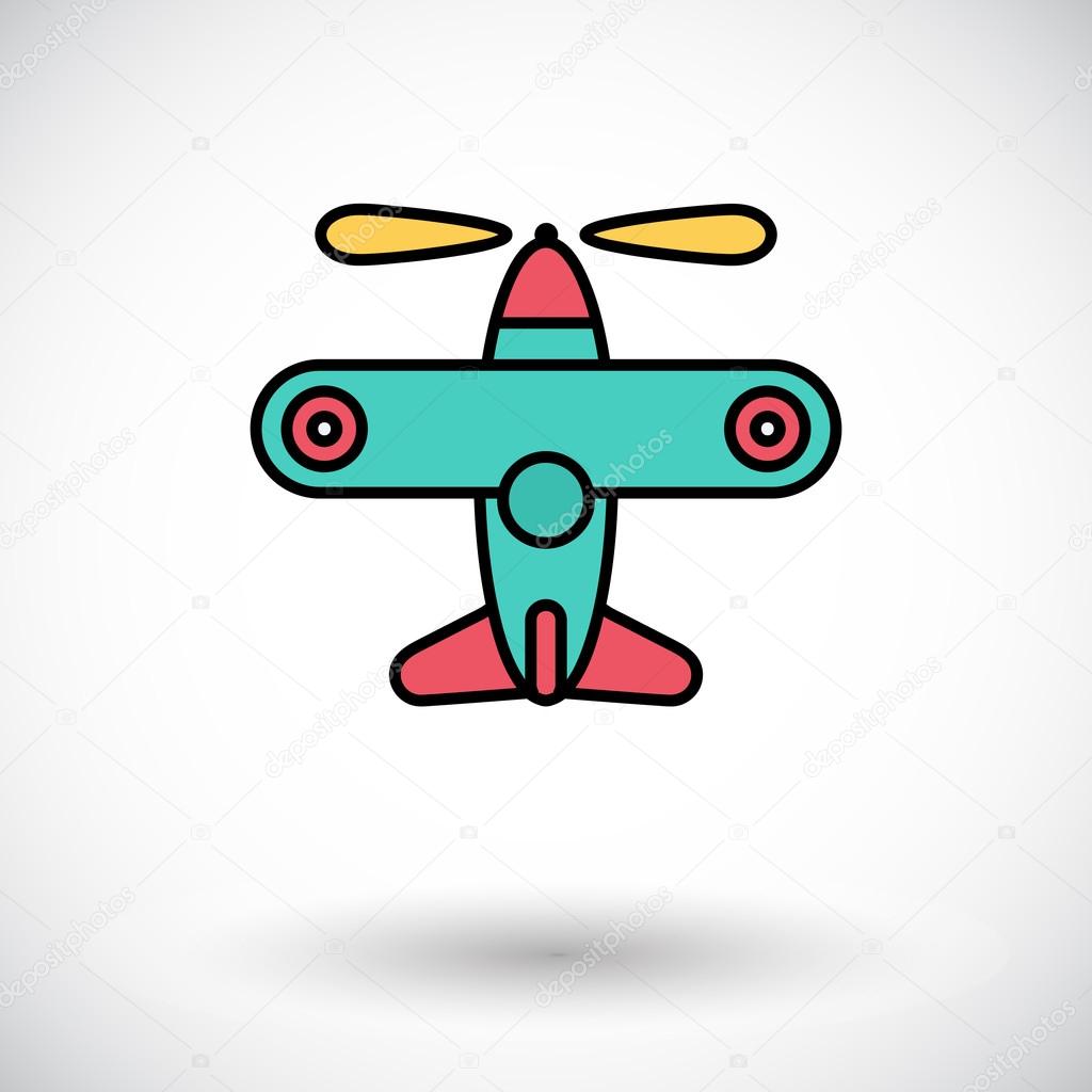 Airplane toy icon
