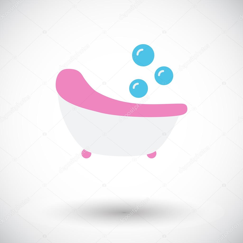 Bath icon. Flat vector related icon for web and mobile applications. It can be used as - logo, pictogram, icon, infographic element. Vector Illustration