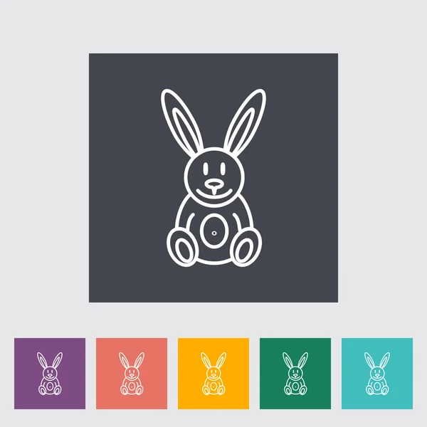 Juguete de conejo — Vector de stock
