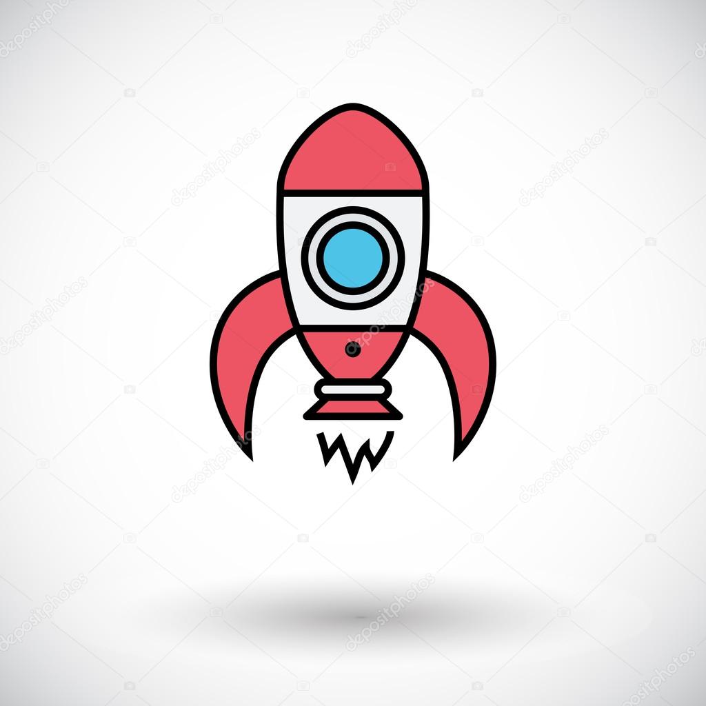 Rocket icon. Flat vector related icon for web and mobile applications. It can be used as - logo, pictogram, icon, infographic element. Vector Illustration