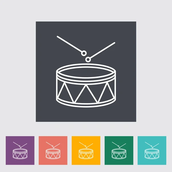 Icono del tambor — Archivo Imágenes Vectoriales