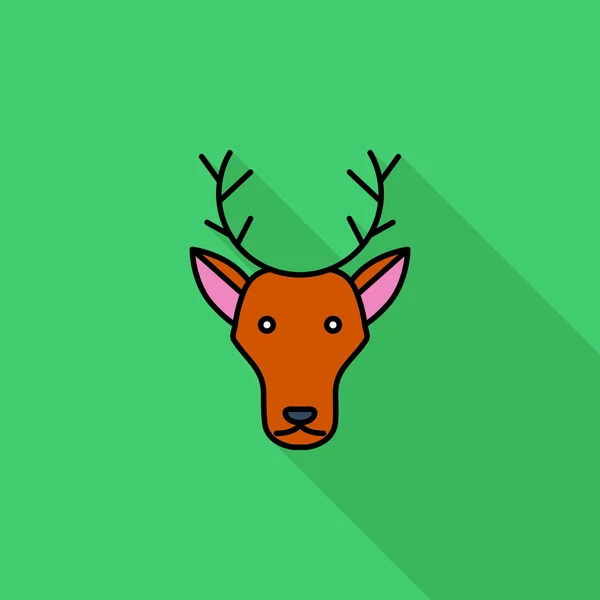 Icono de ciervo — Vector de stock
