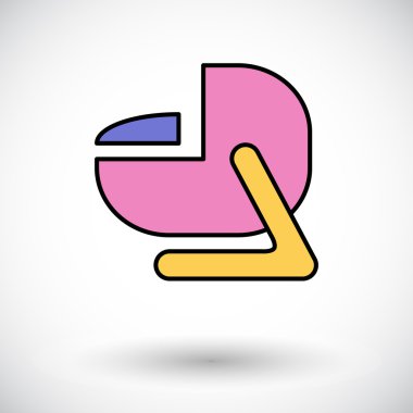 Çocuk Oto koltuk düz simgesi.