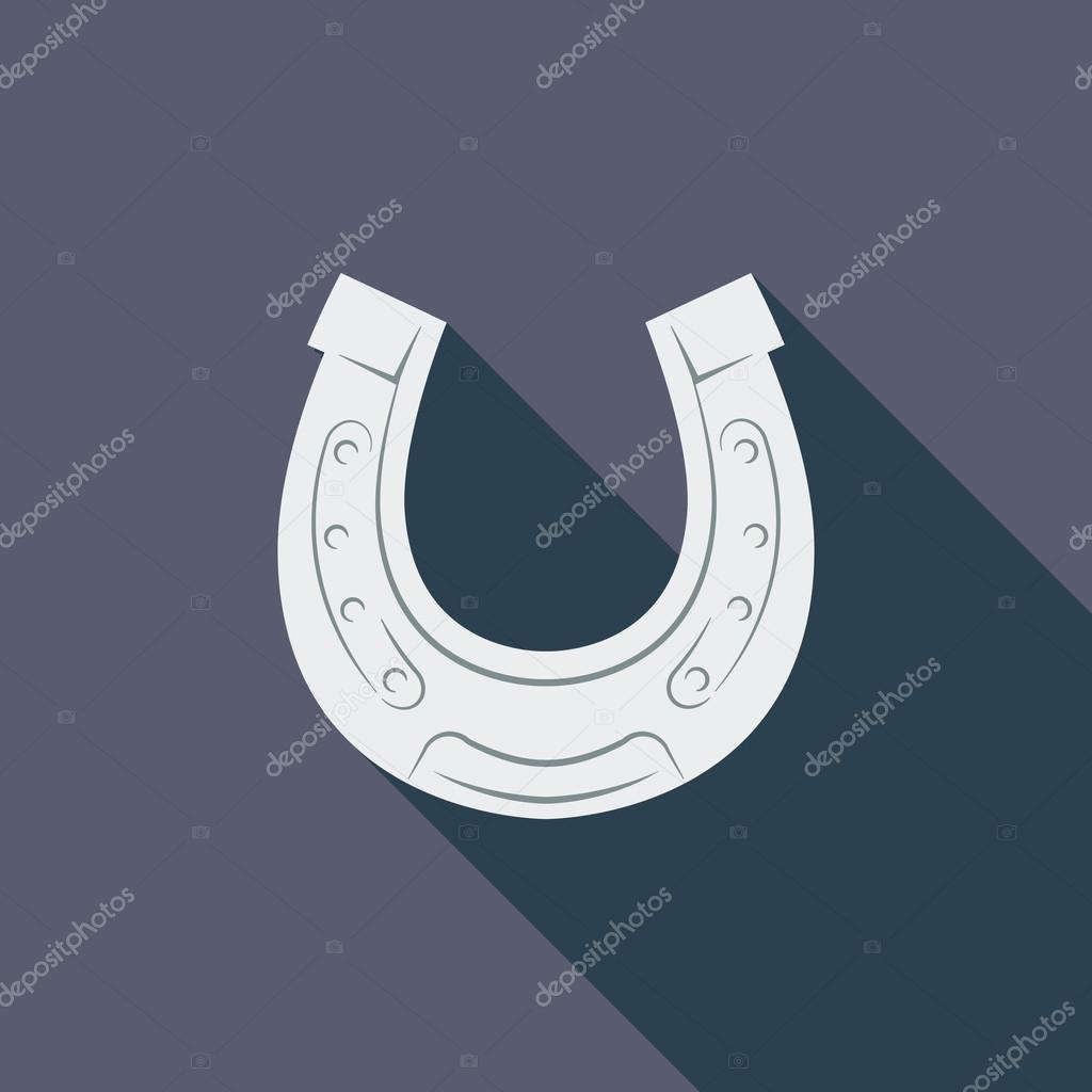 Horseshoes icon. Flat vector related icon with long shadow for web and mobile applications. It can be used as - logo, pictogram, icon, infographic element. Vector Illustration