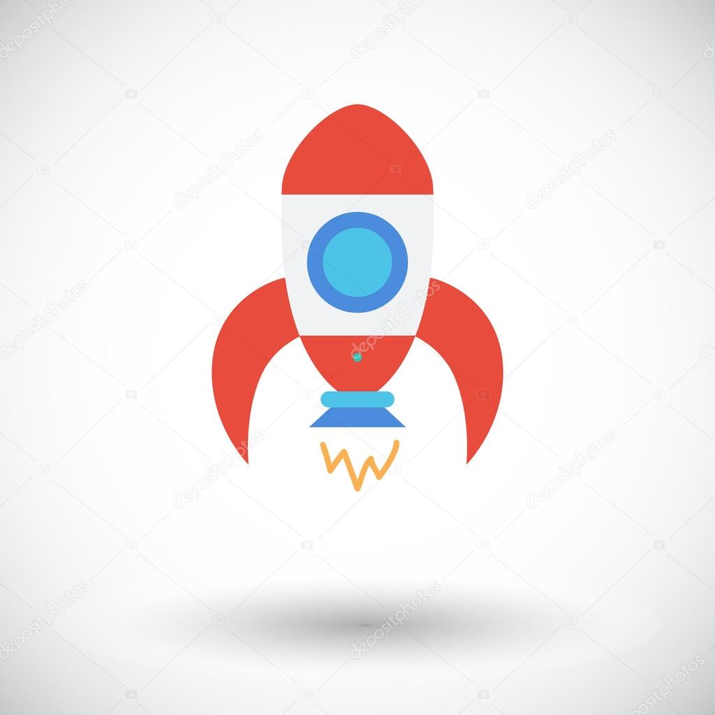 Rocket icon. Flat vector related icon for web and mobile applications. It can be used as - logo, pictogram, icon, infographic element. Vector Illustration