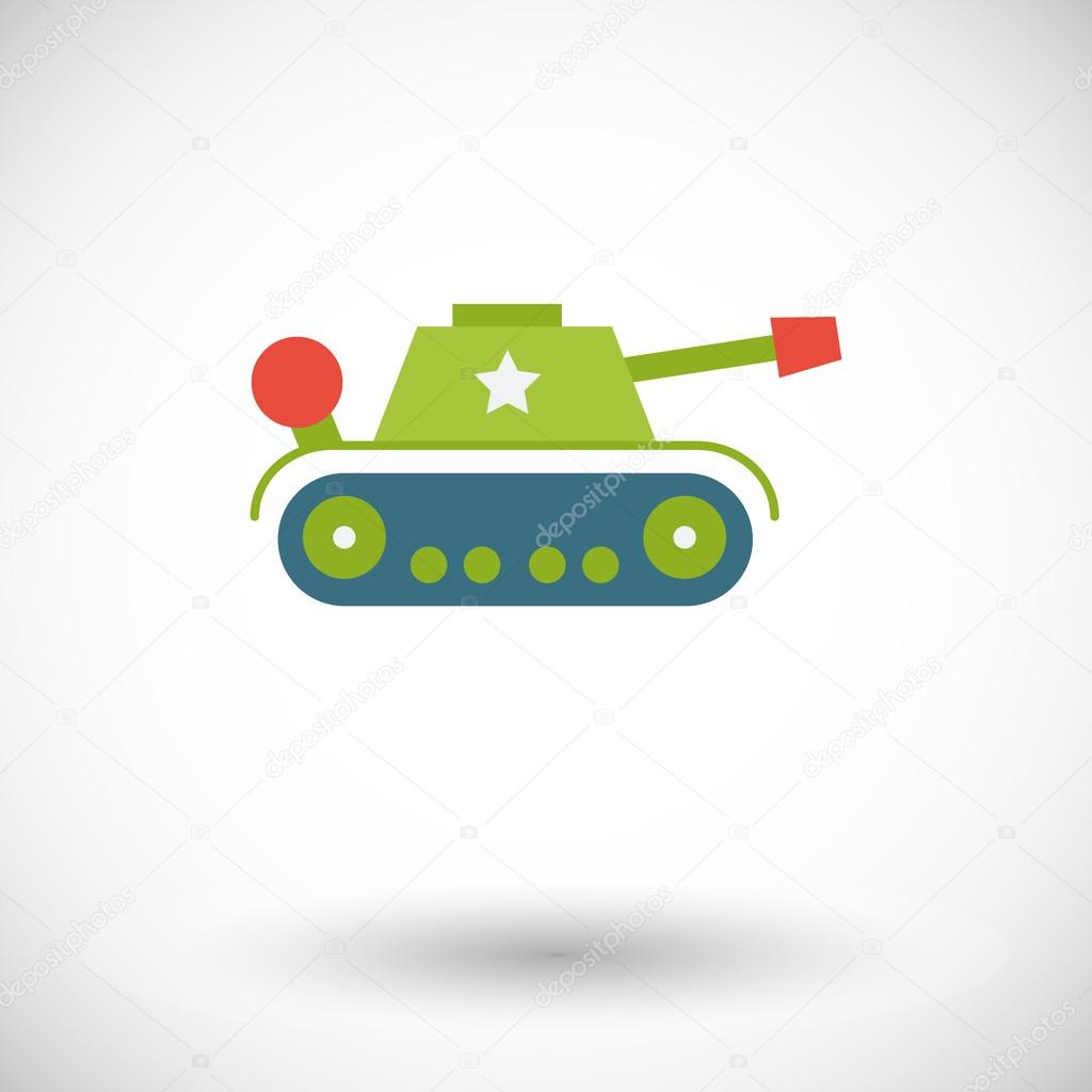 Tank toy icon. Flat vector related icon for web and mobile applications. It can be used as - logo, pictogram, icon, infographic element. Vector Illustration