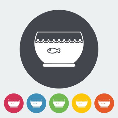 Akvaryum düz simgesi