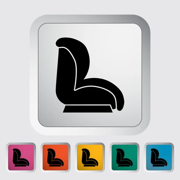 Child car seat flat icon. — Stock Vector