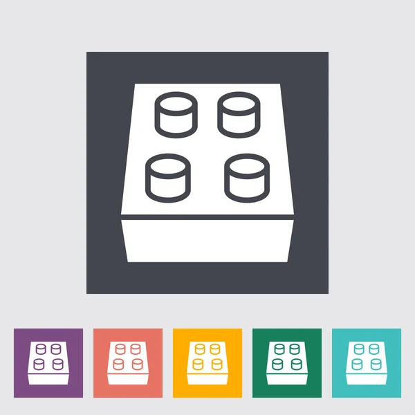 Bouwsteen pictogram — Stockvector