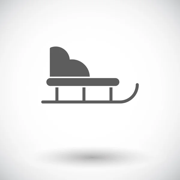 Sleigh flat icon — Stock Vector