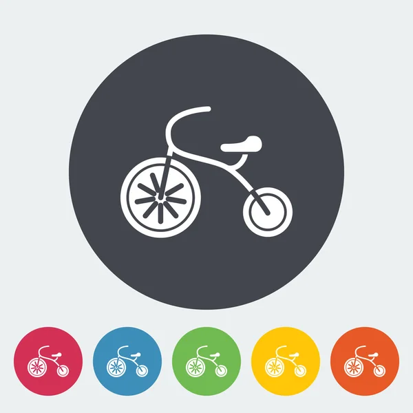 Tricycle flat icon — Stock Vector