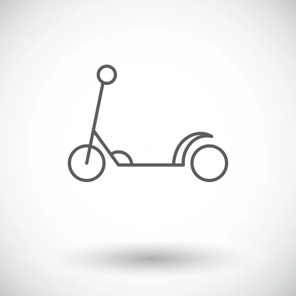 Scooter kind platte pictogram — Stockvector