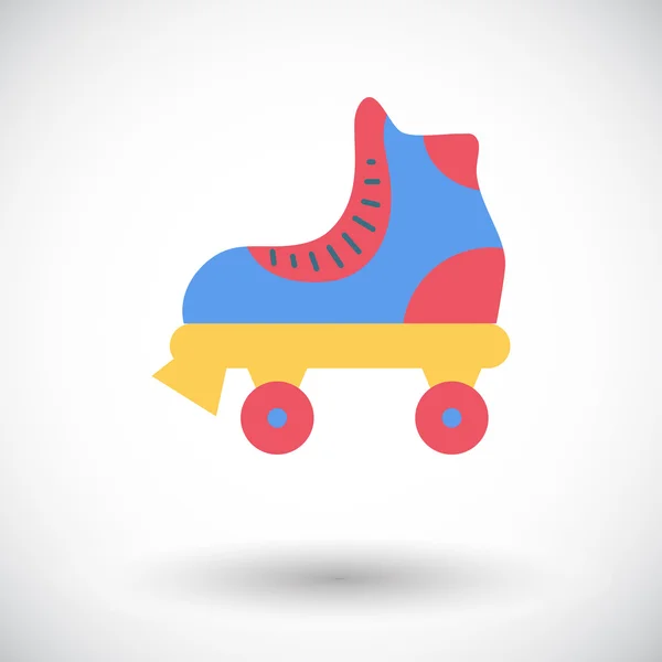 Roller skate icône plate — Image vectorielle