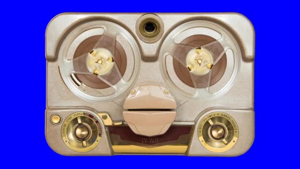 Loop de gravador de fita de tubo antigo — Vídeo de Stock