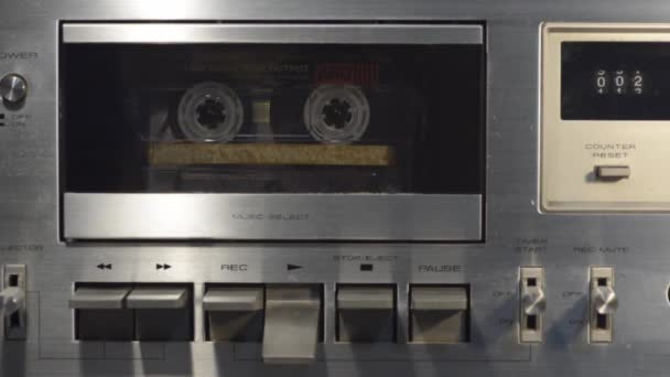 Cassette Tape Deck — Stock Video