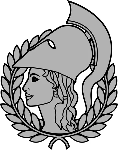 Athena. segunda variante. ilustración vectorial — Vector de stock