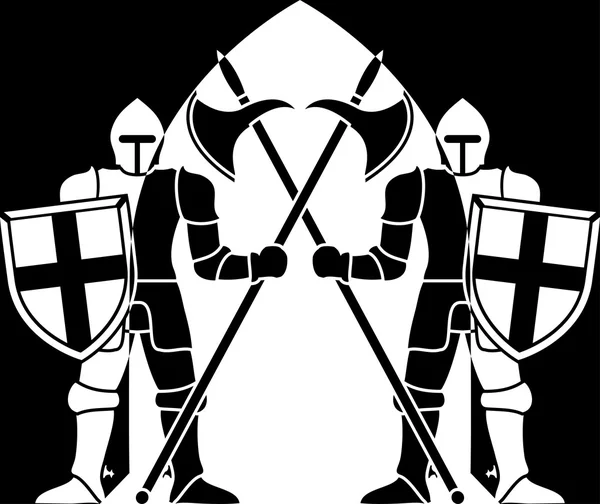 Guardianes. segunda variante. ilustración vectorial — Vector de stock