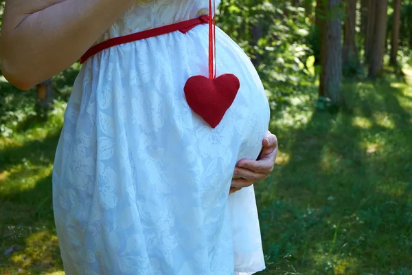 Pregnant woman and summer — Stock Photo, Image