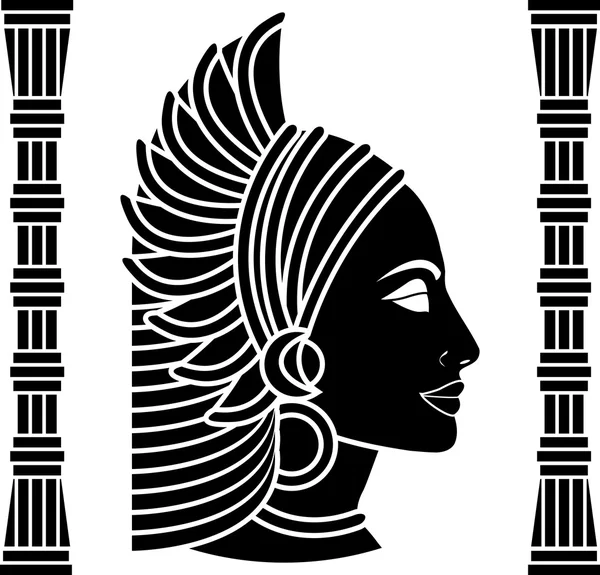 Perfil de mujer africana — Vector de stock