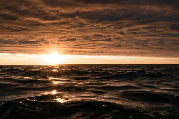 Pôr Sol Nuvens Mar Báltico — Fotografia de Stock