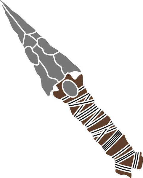 Древний Доисторический Каменный Нож Трафарет — стоковое фото