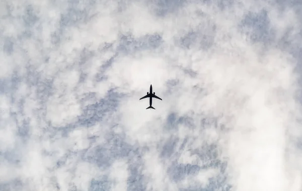 lonely plane in the sky