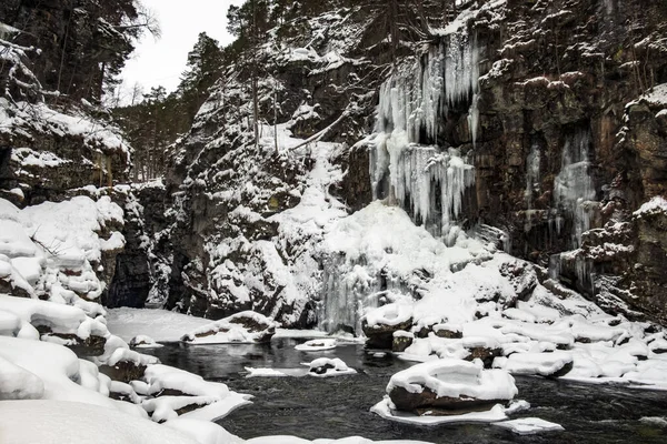 Impresionante Hermosa Vista Invierno Naturaleza Noruega —  Fotos de Stock