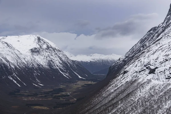 Incrivelmente Bela Vista Inverno Natureza Norueguesa — Fotografia de Stock