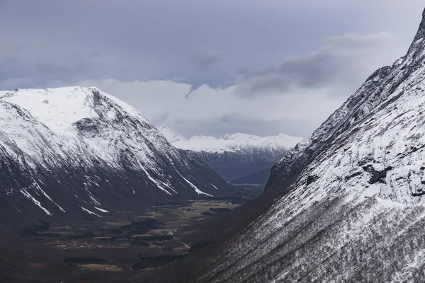 Impresionante Hermosa Vista Invierno Naturaleza Noruega — Foto de Stock