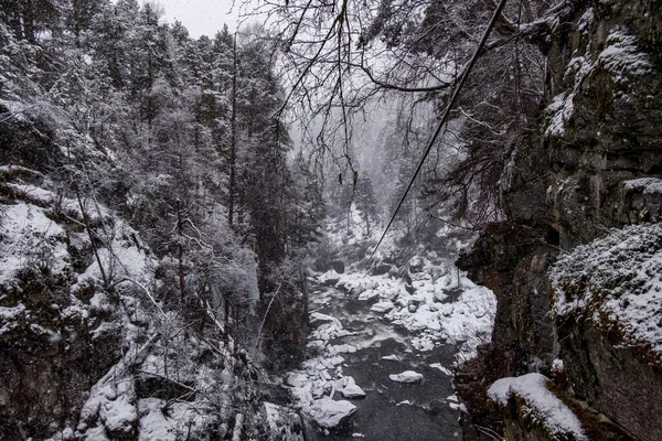 Impresionante Hermosa Vista Invierno Naturaleza Noruega —  Fotos de Stock