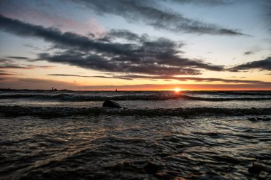 Baltık Denizi 'nde güzel bir gün batımı