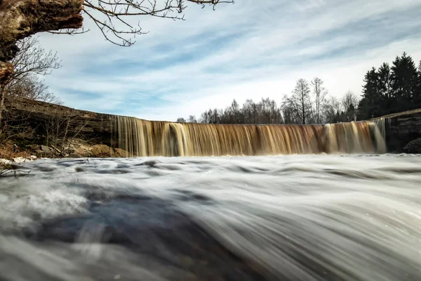 Krásný Jagala Vodopád Estonii — Stock fotografie