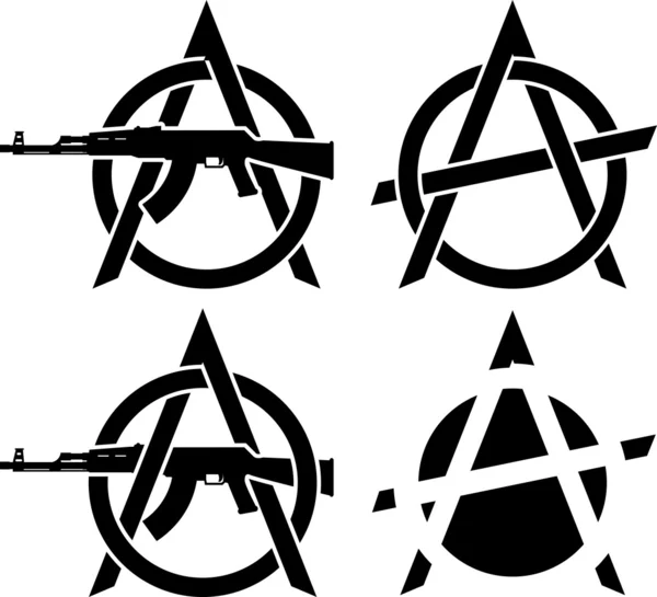 Symbols of anarchy — Stock Vector
