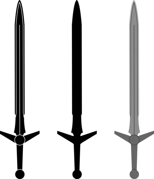 Medeltida svärd — Stock vektor