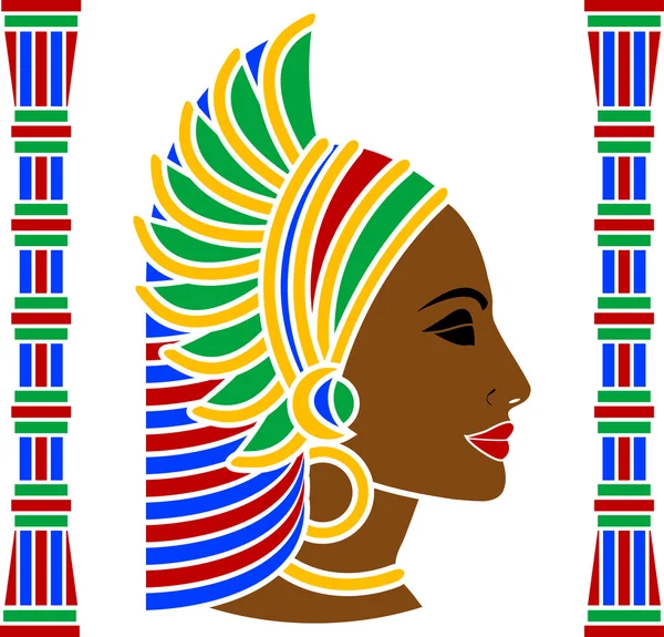 Profil de femme africaine — Image vectorielle