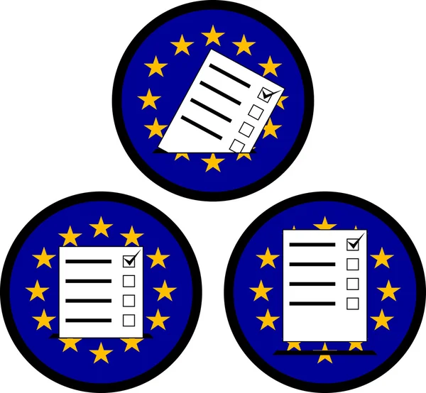 Signos de votación en la UE — Archivo Imágenes Vectoriales