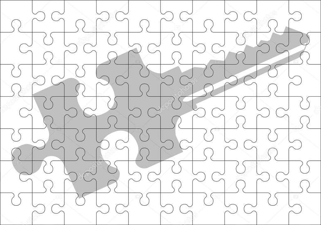 Stencil of puzzle key