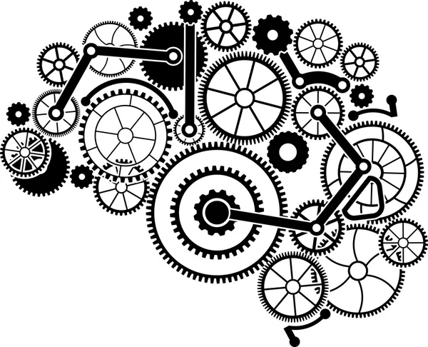 Gear brain — Stock Vector