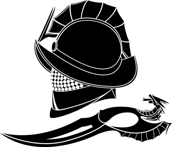 Шлем и нож гладиаторов — стоковый вектор