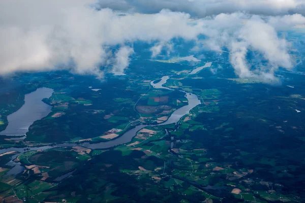 Sky, clouds and river — Stock Photo, Image