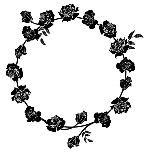 floral roses frame