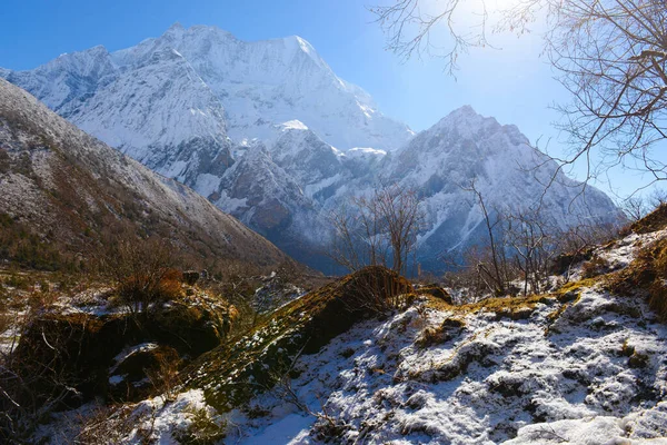 Góry Himalajach Spacer Wokół Manaslu — Zdjęcie stockowe