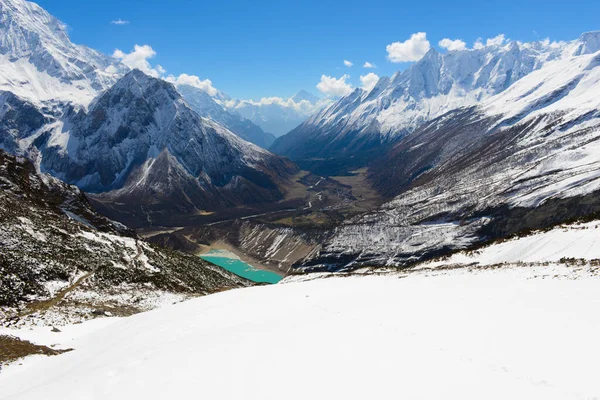 Jeziora Himalajach Spacer Wokół Manaslu — Zdjęcie stockowe