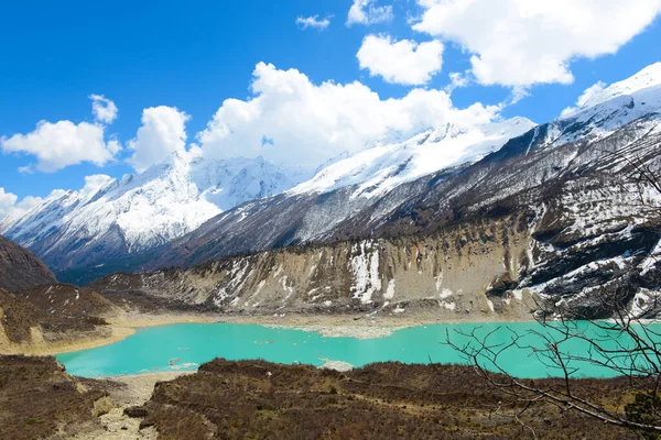 Lagos Nos Himalaias Caminhada Torno Manaslu — Fotografia de Stock