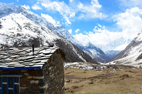 Vila Nepal Caminhada Torno Manaslu — Fotografia de Stock