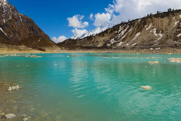 Costa Belo Lago Glacial Himalaia — Fotografia de Stock