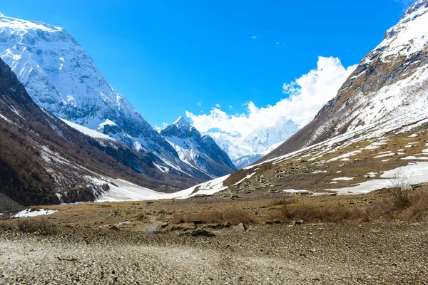 Mountain Valley Area Mount Manaslu Himalayas — 스톡 사진