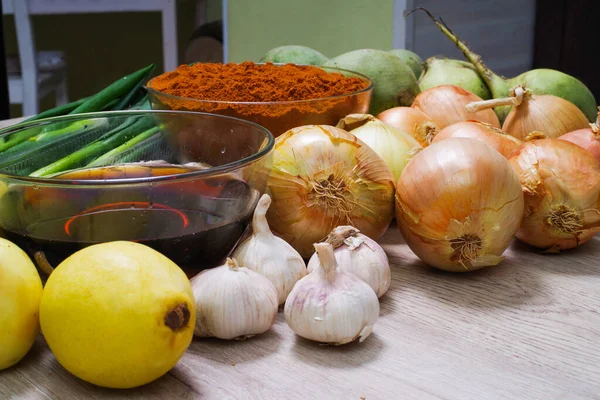 Ingredients for making Korean Kim Chi — Stock Image Ingredients Making Korean Kim Chi Stock Photo