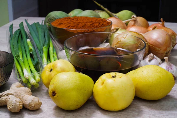 Ingredients for making Korean Kim Chi — Stock Image Ingredients Making Korean Kim Chi Royalty Free Stock Photos