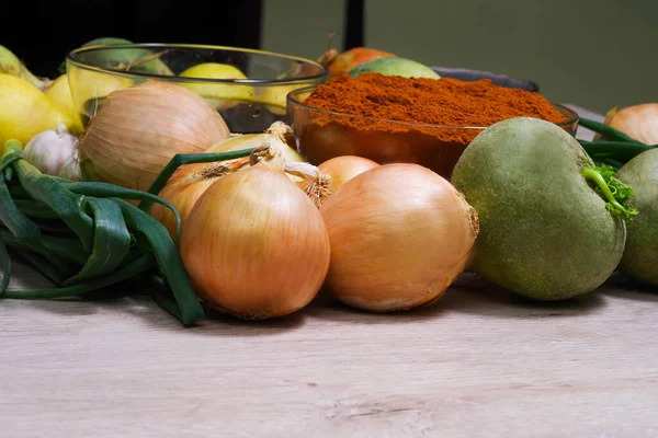 Ingredients for making Korean Kim Chi — Stock Image Ingredients Making Korean Kim Chi Royalty Free Stock Images